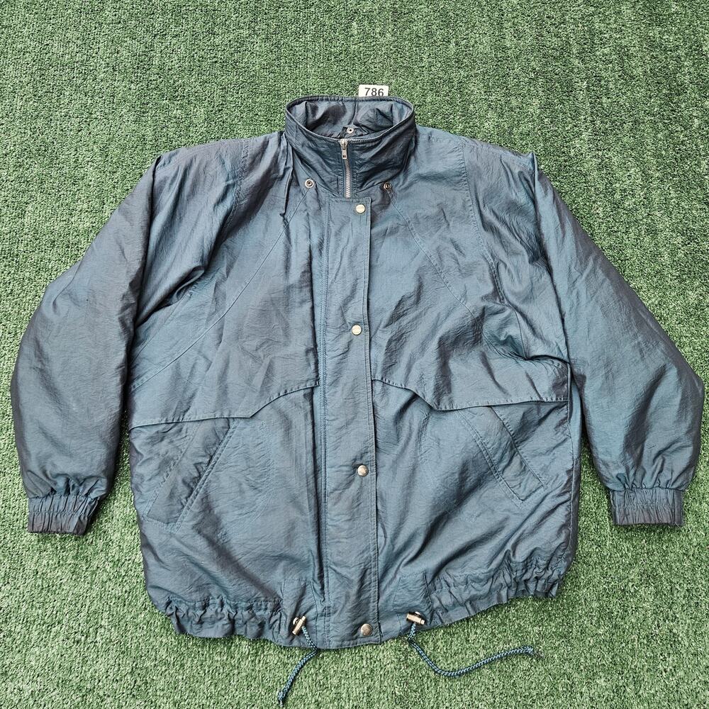 Vintage London Fog Jacket/Coat Green Removable Lining Size Large Read Descript.